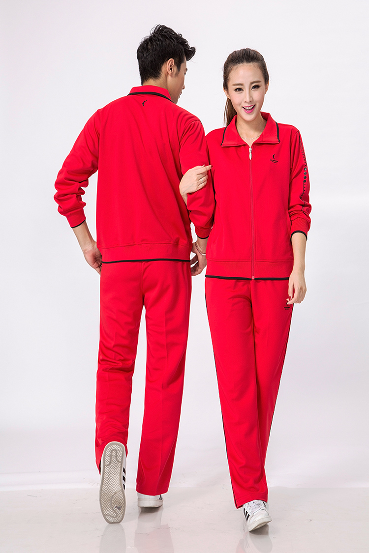 Mới mùa thu vài bộ đồ thể thao tay dài phù hợp với thể thao nam nữ cỡ lớn lụa Hàn Quốc nhóm giản dị mua tập thể dục tập thể - Thể thao sau bộ thể thao nữ