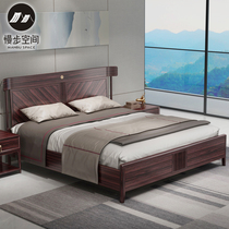 New Chinese Ugyen Wood Wood Bed 1 8 meters double sized bed light luxury luxury bedroom home ying kao framework nuptial bed