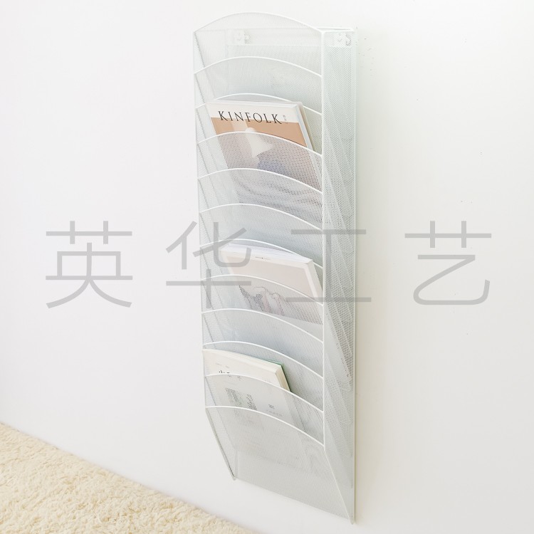 12-story newspaper magazine containing shelf documents shelf Fashion Metal Mesh Creative Home Office Collection