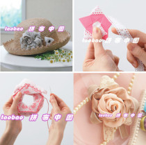 (Loss price) romantic rose silk ribbon flower braid quick template Japanese Cola Clover