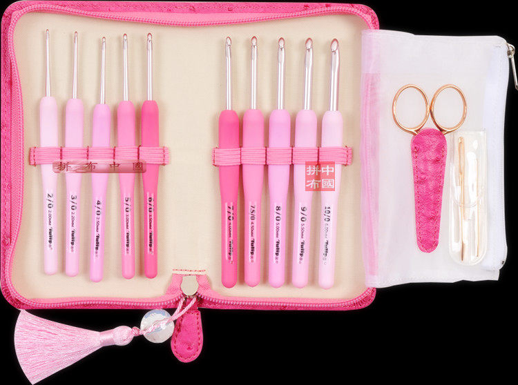 (Pink Rose) All series of hook needles Hairy lace hook needle Tulip, Hiroshima, Japan