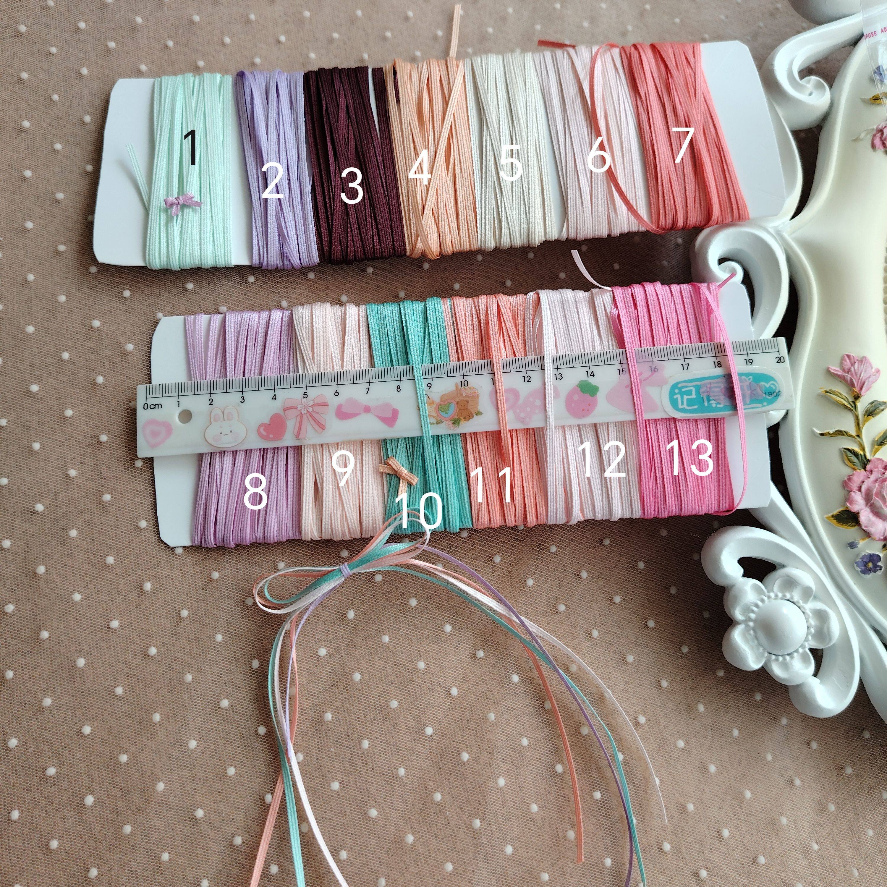 日本产5米0.2细带子缠BB夹蝴蝶结🎀飘带流苏美甲迷你物件搭配辅料选购指南