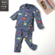 Infant quần quần áo mùa thu mùa thu thiết bé Lycra bông lót hai mảnh bộ childrens mùa thu / mùa đông ấm áp pajama đồ lót.