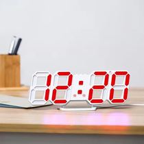 LED simple modern electronic clock ins popular 3D digital stereo student alarm clock bedroom bedside Nordic luminous