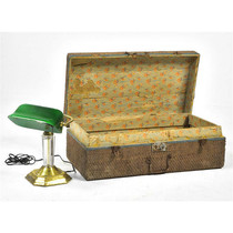 Old rattan box from the Republic of China old suitcase wicker rattan box personalized old coffee table old object collection old box