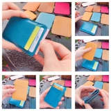 Картхолдер, двусторонная сумка, кожаный кошелек, из натуральной кожи, воловья кожа