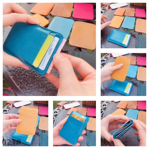 Картхолдер, двусторонная сумка, кожаный кошелек, из натуральной кожи, воловья кожа