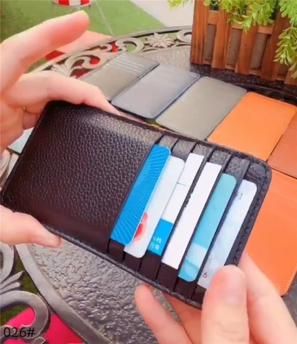 Длинный двусторонний ультратонкий кожаный вместительный и большой картхолдер для водительских прав, из натуральной кожи, воловья кожа