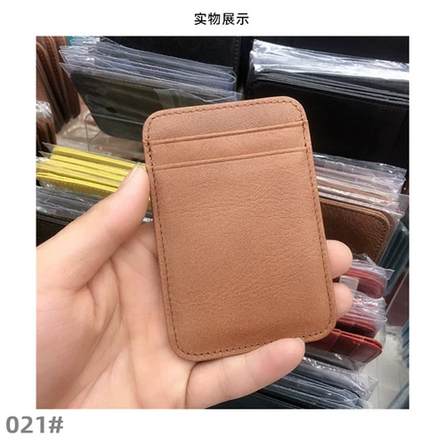 Картхолдер, двусторонная сумка, кожаный кошелек, из натуральной кожи, воловья кожа