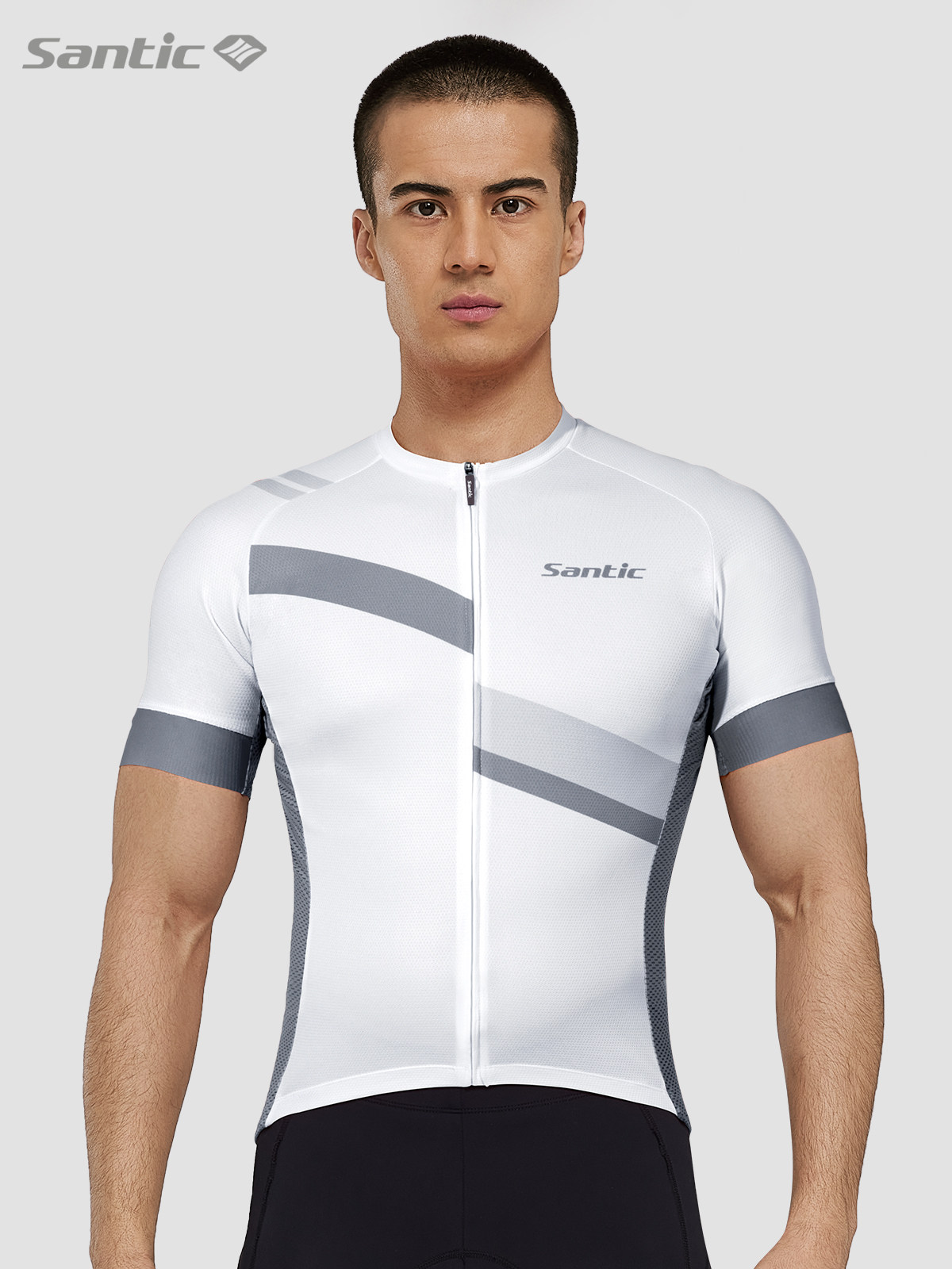 Santic Sen Getaway New Spring Summer Short Sleeve Riding Suit Man-Style Breathable Perspiration Bike Bike Jacket Jacket