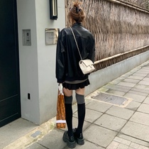 Black and gray color-blocking over-the-knee thigh socks net red with boots and socks stitching jk calf socks college style cotton thread