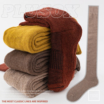 Autumn and winter plus velvet thickened warm long tube over the knee thigh socks college style jk camel girl terry high tube socks