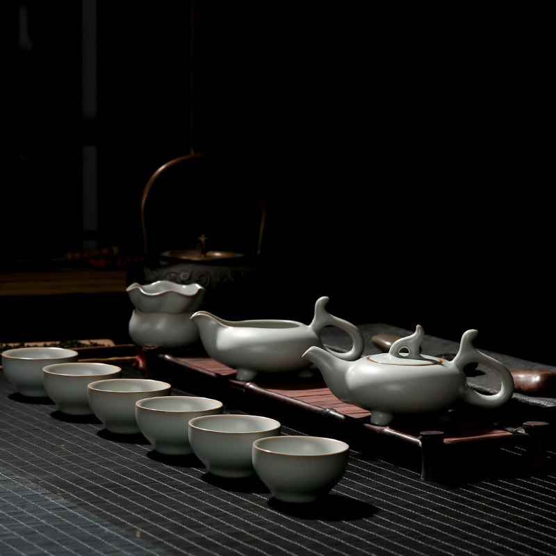 Ruyao Tea set Tea cup open piece set Kung Fu Tea pot Office household ceramics Taiwan Guanjie Tea Set