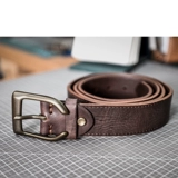 Мужской медный ретро латунный кожаный ремень ручной работы, из натуральной кожи, воловья кожа