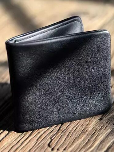 皮薯薯 男士短款钱包真皮青年超薄头层牛皮横款钱夹软皮全皮夹子