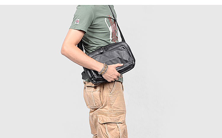 Da khoai tây khoai tây lớp đầu tiên da bò túi da vai túi chéo retro túi nhỏ ngực túi giải trí handmade túi xách túi xách nam túi - Túi của con người túi du lịch