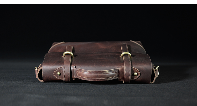 Da khoai tây khoai tây gốc Anh retro messenger túi crazy ngựa da thời trang da vai túi nam túi xách - Túi của con người túi đeo chéo nam hàng hiệu