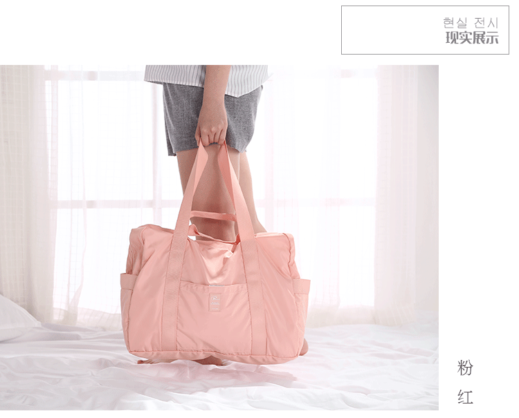 Gấp túi du lịch khoảng cách ngắn túi xách nữ phiên bản Hàn Quốc của túi xách du lịch túi duffel công suất lớn túi đeo du lịch nữ