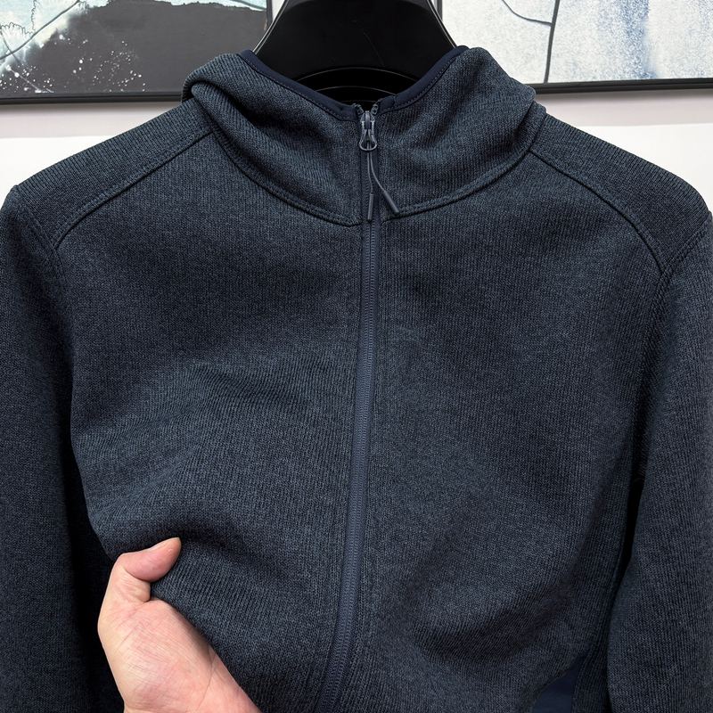 Bird Home Affordable Spring Lightweight Outdoor Fleece-Lined Thickened Fleece Jacket with Hood and Full Zipper Cardigan for Men