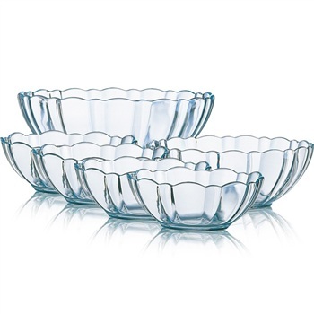 Salad Bowl Glass Bowl Snacks Pan Fruit Pan Large Plate Soup Bowl 5 Inch -9 - inch
