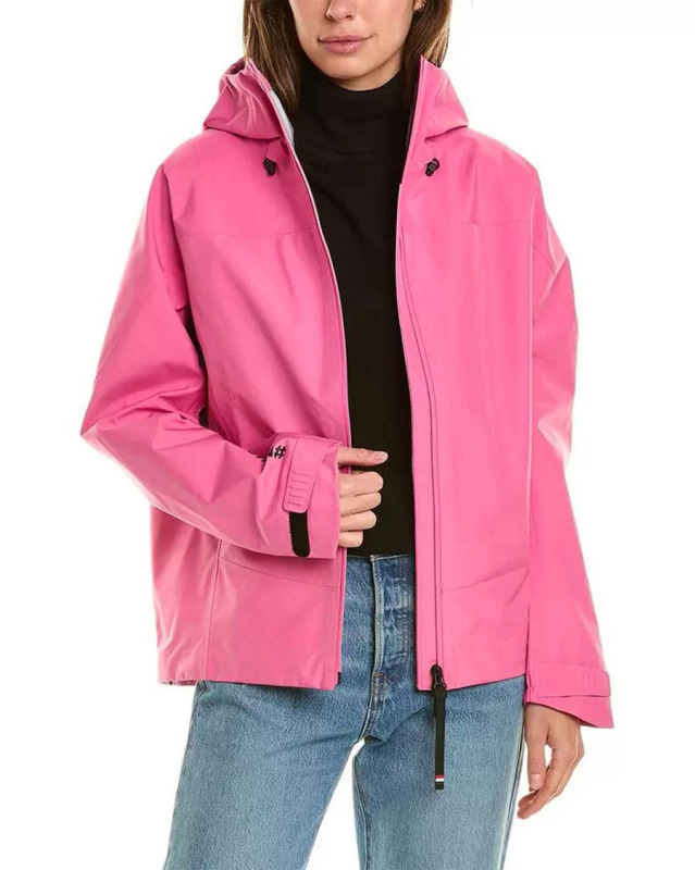French Outdoor Fashion Ski Softshell Gore-Tex Infinium Women's Jacket with Hood, Rainproof, Snowproof, and Windproof