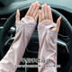 Driving Sun Protection Sleeves for Women, Anti-Uv Summer Cycling Gloves, Fingerless Thin Arm Protection, Loose Ice Silk Sleeves