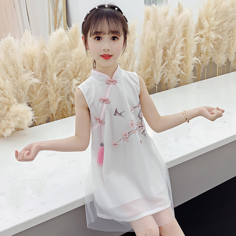 váy mùa xuân của Trung Quốc Girls và mùa thu trẻ em lớn Tang chiếc váy mùa hè váy Trung Quốc gió váy cổ siêu cổ tích cô gái váy trẻ em.