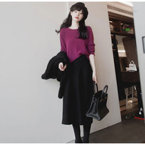 SNICYKER2021 Spring Dress New Temperament Heben Wind Suit Casual Light And Warm Air Half Body Dress Two Sets