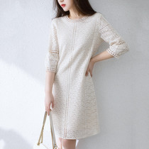 Hollowed-out Lace Dress Dress 2022 Summer New Advanced Sensational Style Small Crowdsourced 70% Sleeves Skirt