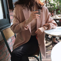 SNICYKER 2023 Spring dress and fresh - Korean version of the temperament retro - haven wind slim pink coat