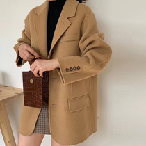 SNICYKER2021 Autumn Winter New Short career Small suit Korean version Western-style jacket wool Coat Wool for women