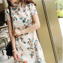 Modified Qipao Dress Dress Dress Woman 2022 Summer Small CrowdDesign Sensation Cashew Slim Superior Sensant Silk Dresses