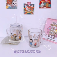 Корея INS WIND CIMIT CARTOON Charlie Glass Glass Glass Milk Breakfast Snoopy Girl Сердце масштабная чашка водяной чашки