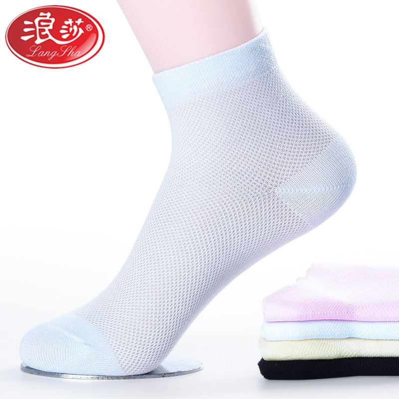 Socks Children Spring Autumn Thin middle cylinder Student socks mesh breathable deodorant short cylinder cotton socks Sina Sina ultra-thin Ladies Short Sox