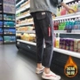 Phiên bản Hàn Quốc của mùa đông dày cộng với ruy băng nhung Phiên bản Hàn Quốc của quần skinny nam giản dị kiểu quần Hong Kong chân quần trẻ trung hoang dã shop quần áo nam
