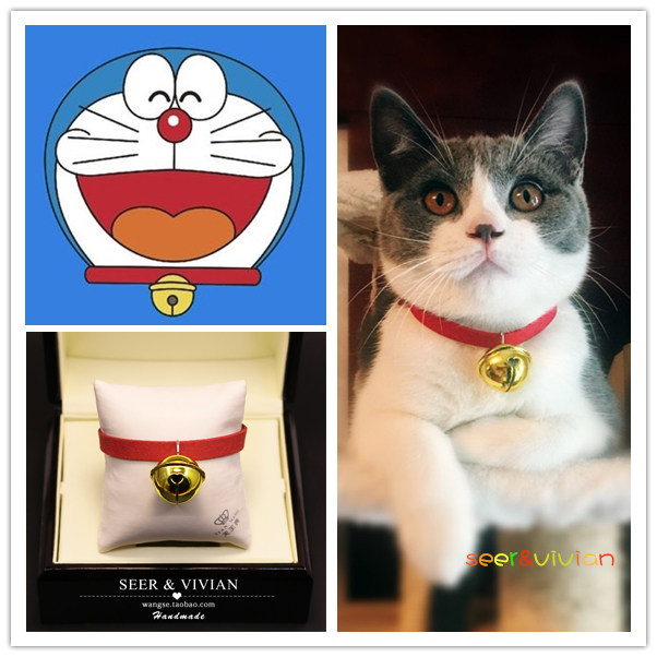 Multiple colors handmade custom pet cat dog Item Circle gold and silver bell Item Circle Dorset A Dream Item Circle Multi-color Optional