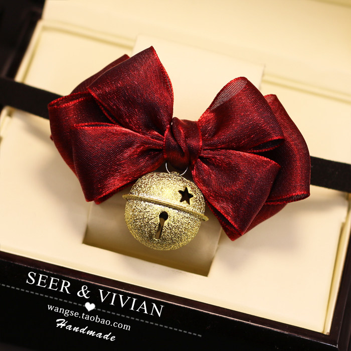 Handmade Pet Cat Dog Minimalist Gentleman neckline Neckline Bell Butterfly Knots Neckline Kitty Dog Ornaments Small and medium dog