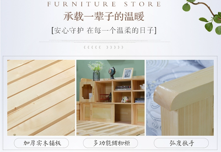 Tất cả rắn gỗ giường sofa có thể gập lại căn hộ nhỏ đa năng 1,5m trượt phòng khách giường ngày 1.2 1.8 - Ghế sô pha