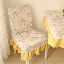 Flower for the United States] Chair cover Dining chair cover chair cover Home tablecloth fabric Home custom chair cover
