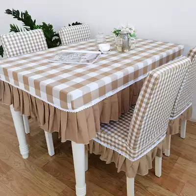 Mediterranean style tablecloth table cover Custom chair cover Coffee table dining cloth Rectangular tablecloth Dining table and chair cover lattice cover