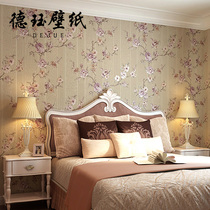 Dejue 3D three-dimensional relief pastoral style wallpaper living room bedroom study TV background wall non-woven wallpaper