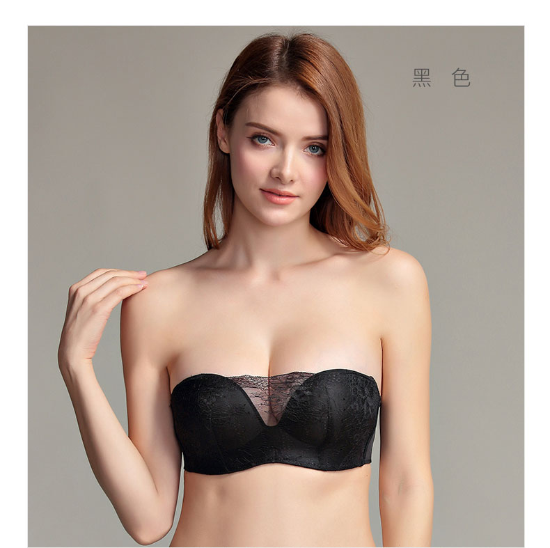 Strapless bra thu thập vô hình vẻ đẹp trở lại không trượt trên ống top đồ lót nữ không có vòng thép chống thắp sáng bọc ngực mùa hè