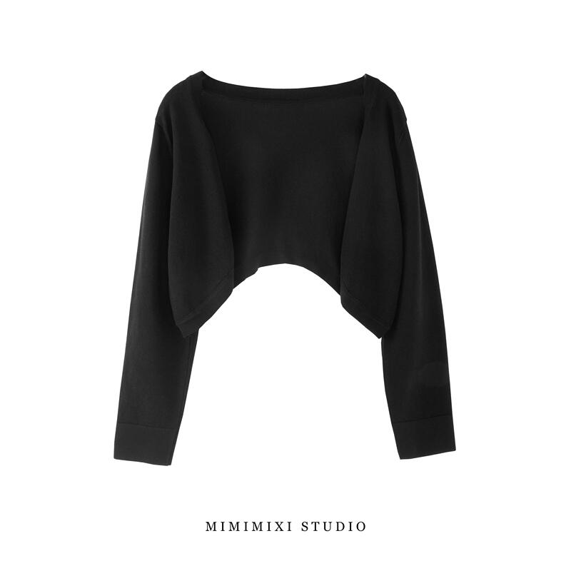 Mimimixi Thin Knitted Cardigan for Women, Short Vest with Suspender Skirt, Small Shawl, Outer Layer Sun Protection Shirt Top Mimimixi Thin Knitted Cardigan for Women, Short Vest with Suspender Skirt, Small Shawl, Outer Layer Sun Protection Shirt Top