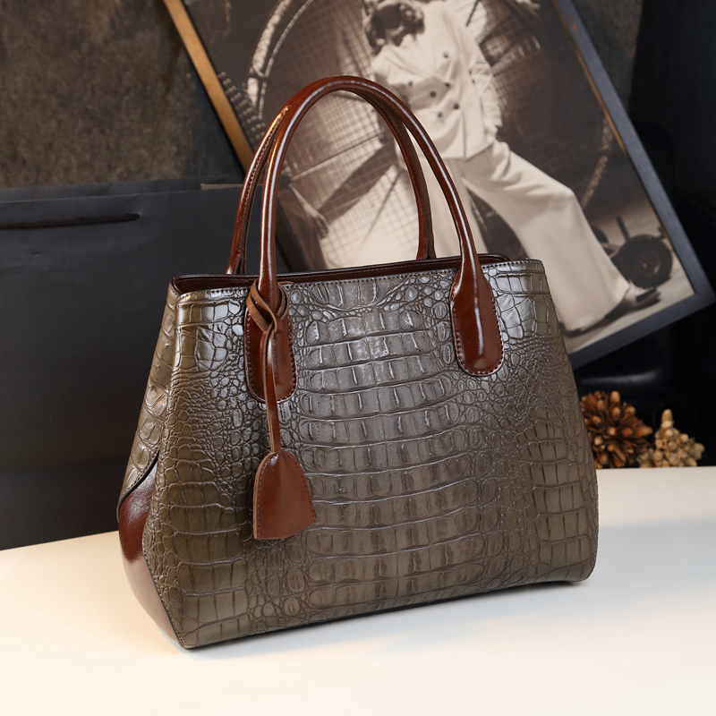 Menglinkai Womens Leather Purse Crocodile Pattern Tote Satchel Messenger Bags