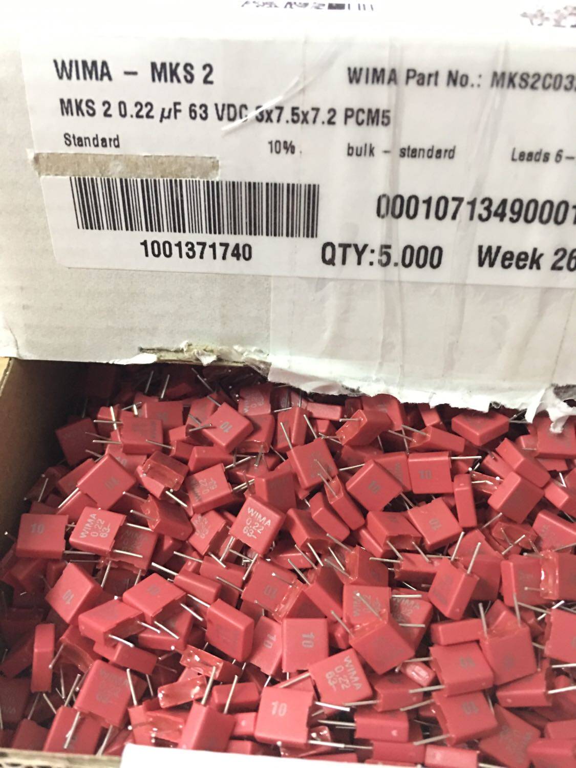 German Weimar WIMA MKS2 series 0 22uf 224 63v film acoustic capacitor