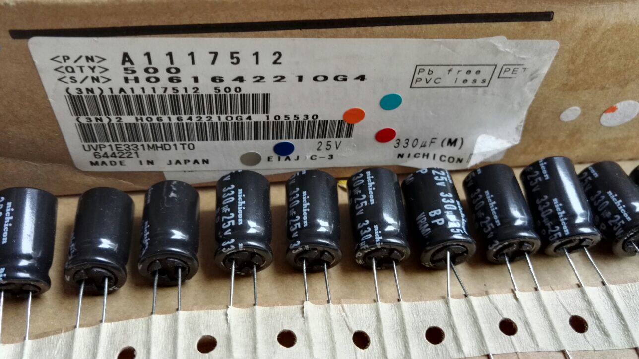 Japanese Nijichon Nichicon 25V330UF BP Promise electrolytic capacitor VP Series 330UF 25V