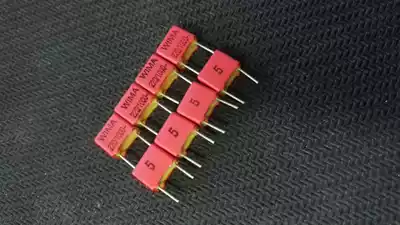 Copper foot red WIMA FKP2 220pF 100V(220P 221)High voltage film capacitor 5%