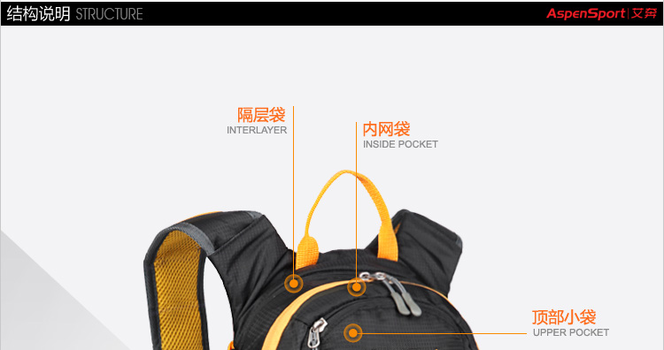 Sacoche pour vélo mixte ASPEN SPORT - Ref 2223140 Image 23