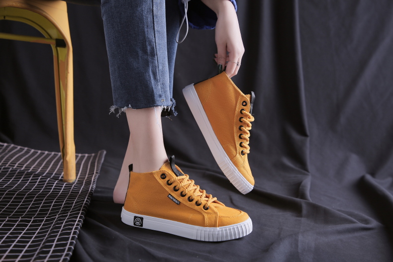 People 2019 new Giày cao gót màu đen Hàn Quốc Giày nữ Giày sinh viên Hàn Quốc Giày trắng Giày nữ - Plimsolls giầy sneaker nữ