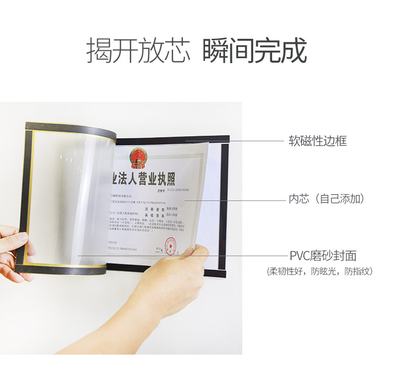 Thang máy từ tính khung quảng cáo khung ảnh A4 khung quảng cáo khung tường bảng từ khung A3 inch tuyên truyền đơn giản - Kính kính cận đổi màu